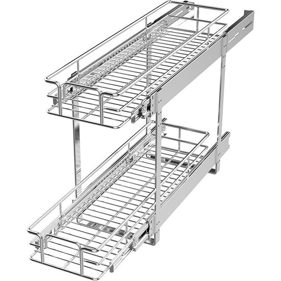 LOVMOR 2-Tier Pull-Out Kitchen Cabinet Organizer