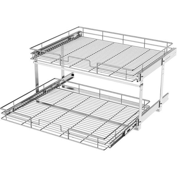 LOVMOR 2-Tier Pull-Out Kitchen Cabinet Organizer