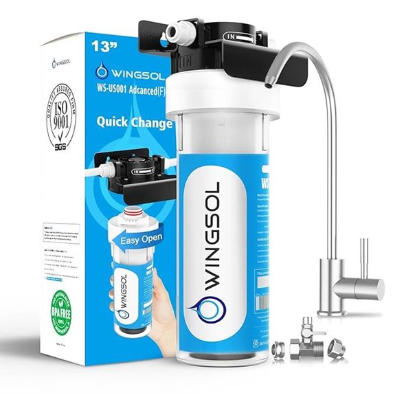 WINGSOL Under Sink Alkaline Water Filter with Faucet