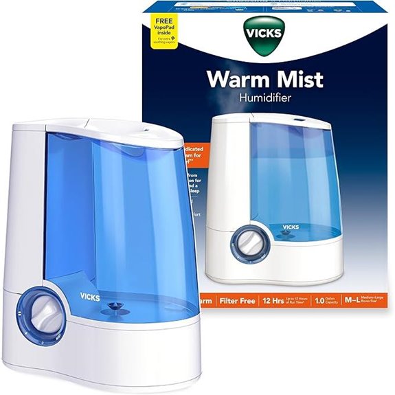 Vicks Warm Mist Humidifier for Bedroom and Large Rooms
