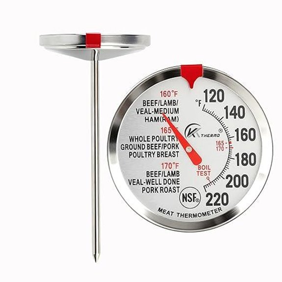 KT Thermo NSF Certified Meat Thermometer with Waterproof Dial