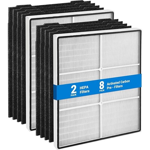 Whirlpool Whispure Air Purifier Filter Set (2 HEPA + 8 Carbon)