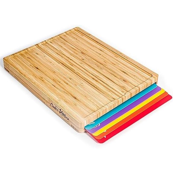 Cooler Kitchen Wooden Cutting Boards with Plastic Mats