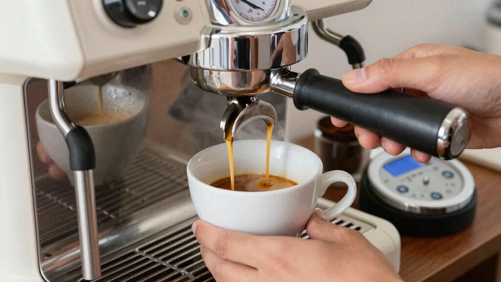 adjust water temperature and pressure