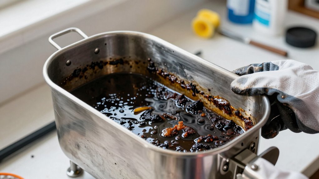 clean empty scrub dry