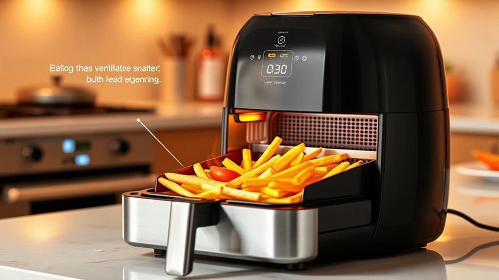 low smoke cooking features