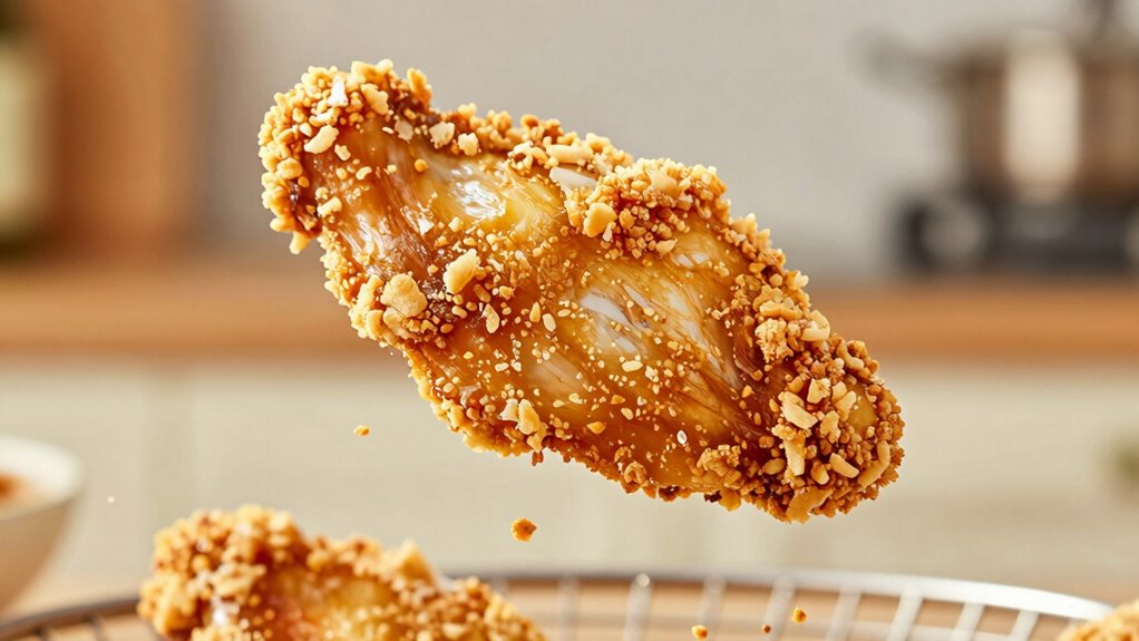 secure breading before frying