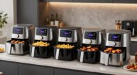 top thermometer dual basket air fryers
