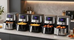 top thermometer dual basket air fryers