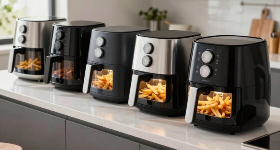 top view rotisserie air fryers