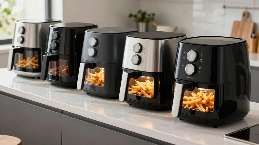 top view rotisserie air fryers