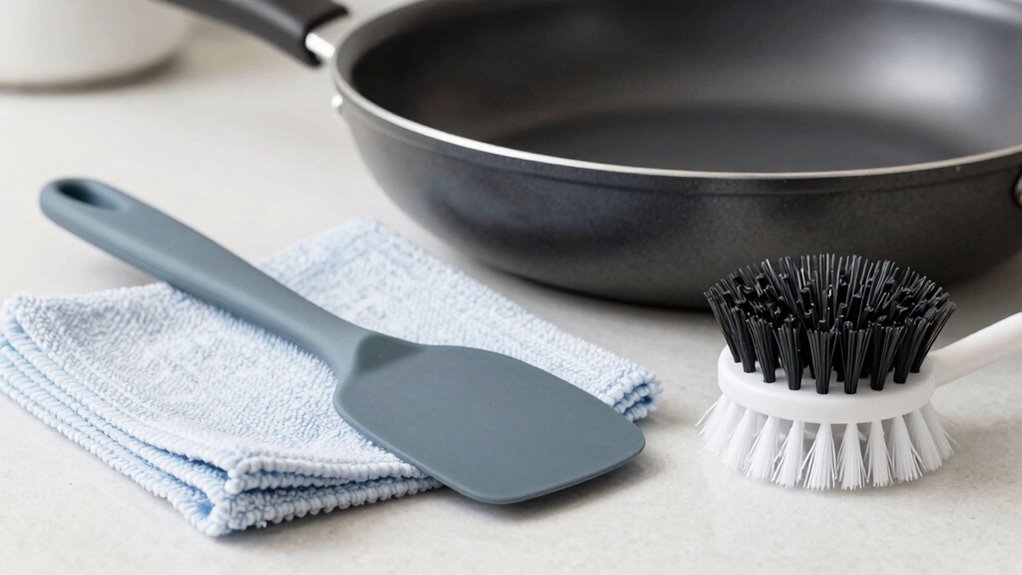 use gentle non abrasive cleaning