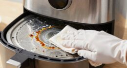 clean air fryer surfaces