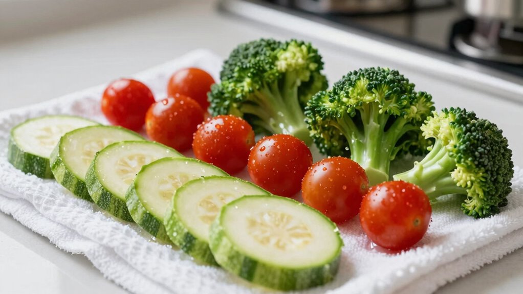 dry vegetables thoroughly before air frying