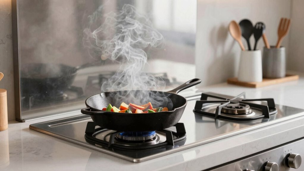 minimize smoke during cooking