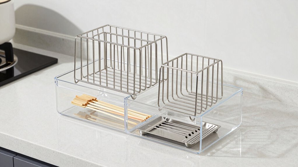 organized air fryer storage