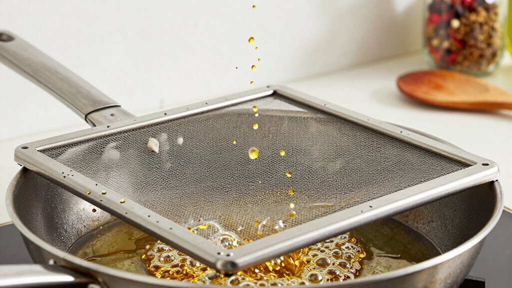 prevent grease splatters safely