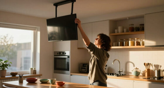 She Didn't Want Her TV Taking Up Wall Space — So She Hung It From The Ceiling