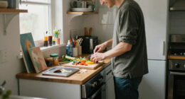 This 500-Square-Foot Studio Doubles As An Artist's Home And Workspace