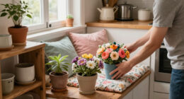 This Nursery’s Floral Bed Nook Is What Cozy, Whimsical Dreams Are Made Of