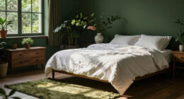 A Bright White Bedroom Is Now A Green Cocoon “Inspired By The Forest”