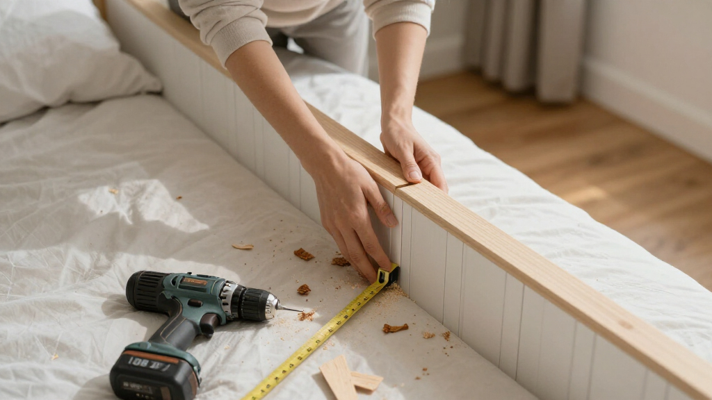 A Structural Beam Was An Eyesore In This Bedroom — She Added Paneling To Disguise It