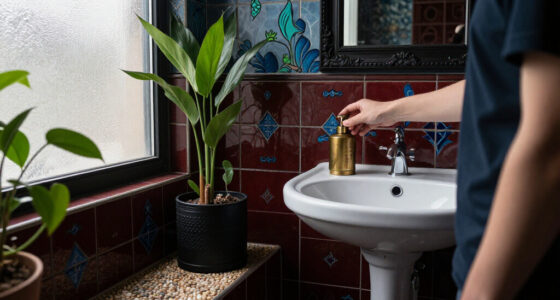 A Tiny Bathroom Went From Grimy To Cozy After A "Gothic-Aquatic" Redo